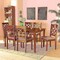 Baxton Studio Ramiro Modern and Contemporary Grey Fabric and Walnut Brown Finished Wood 7-Piece Dining Set 176-11373-10520-Zoro - alternate 6